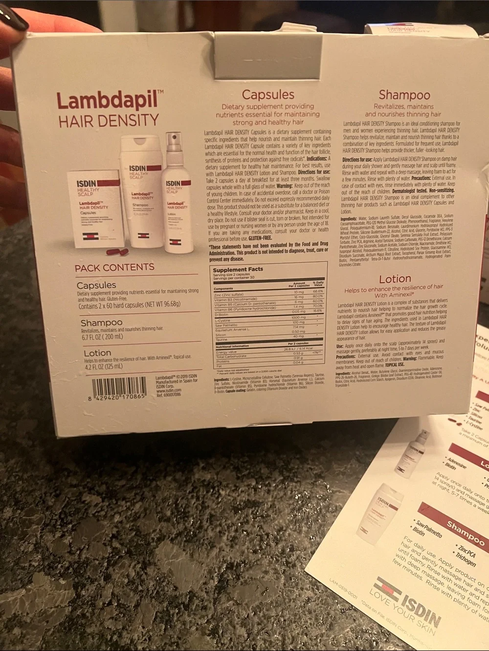 ISDIN Lambdapil Hair Density Kit 2 Month Supply - New Unused